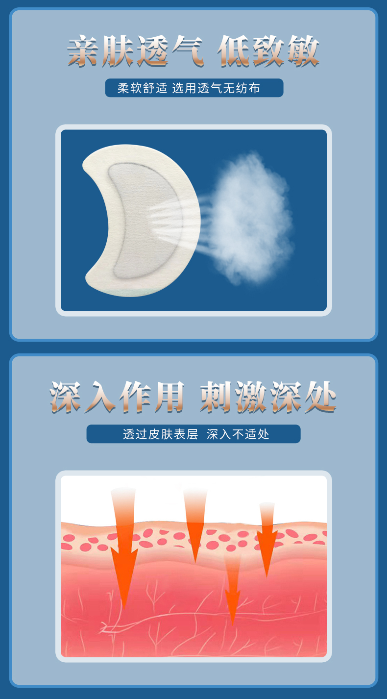敷貼于淋巴處，親膚舒適透氣