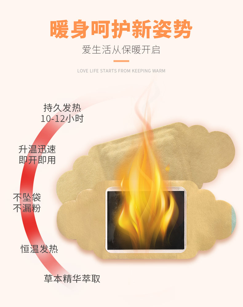 暖貼升溫迅速，即開即用